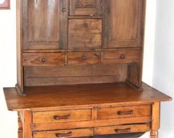 Possum-Belly Kitchen Cupboard/Hutch with Flour Bins. 1900's. Pick up in Las Vegas, NV. Make Offer!