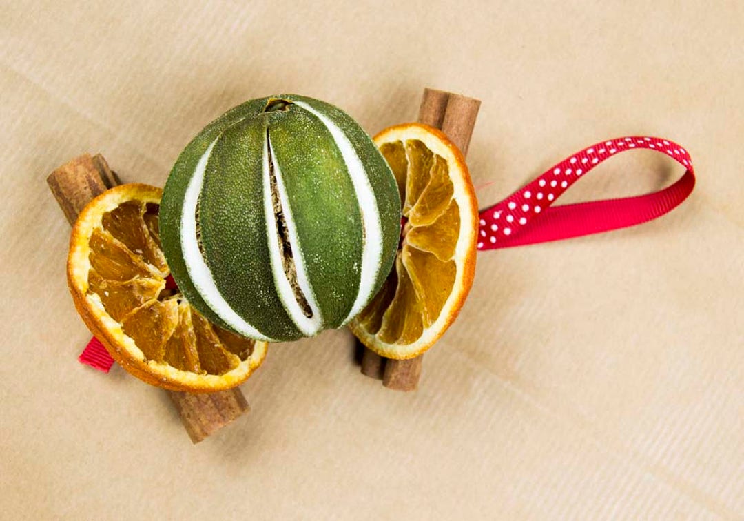 Set of 4 Dried Fruit Decorations Etsy UK