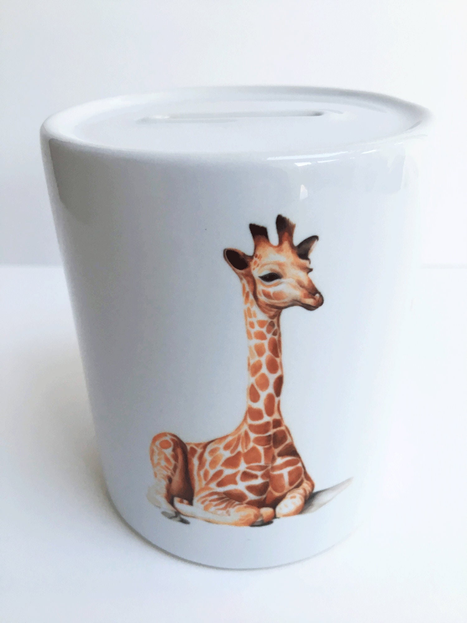Personalised Baby Giraffe Ceramic Money Box perfect for a Etsy 日本