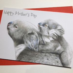 Cartão de felicitações do dia das mães A5, cartão de dia das mães coala, cartão personalizado exclusivo para a mãe