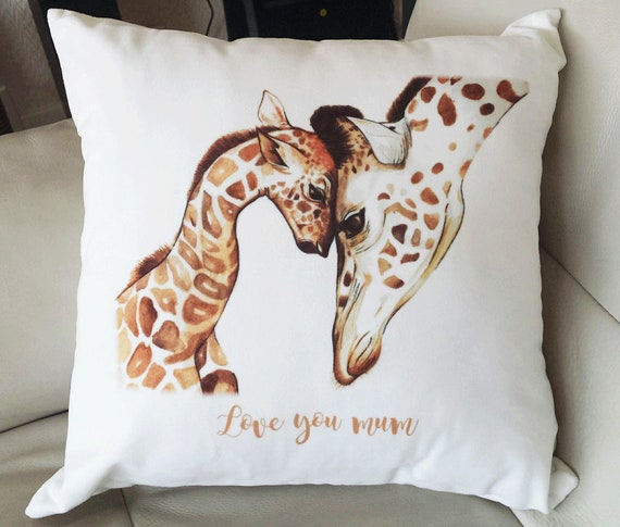 Giraffe Personalised Cushion Giraffe Giraffe Pillow | Etsy