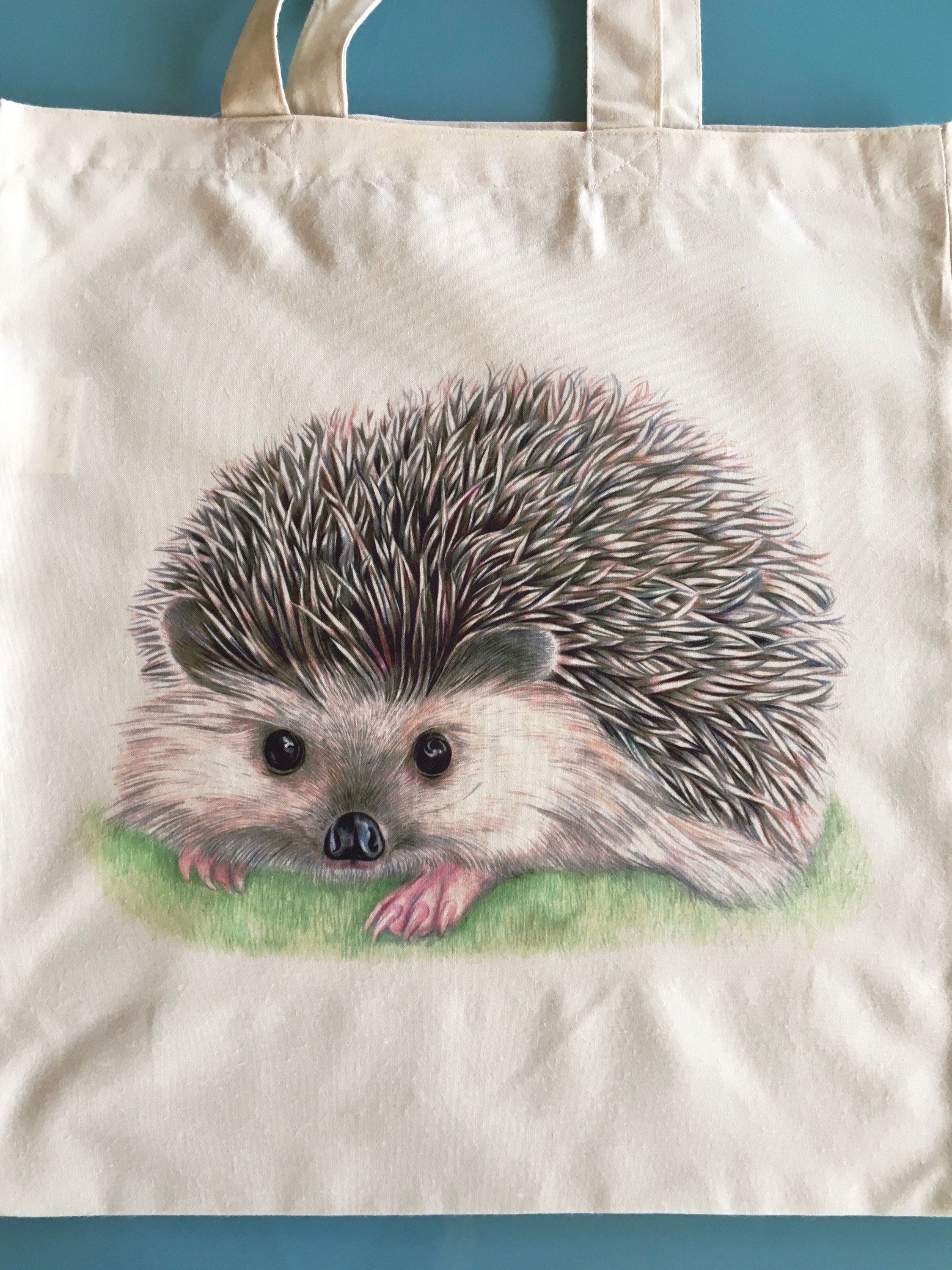 Hedgehog Tote Bag Personalised Tote Bag Soft Tote Bag Etsy UK