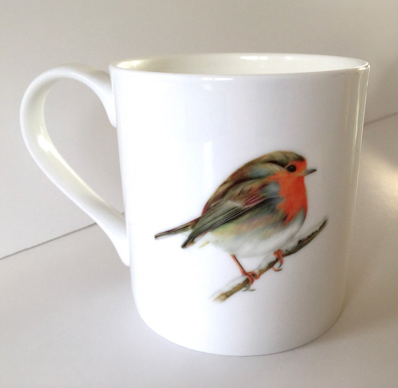 Bone China Robin Mug Gift Set Robin Bone China Mug Robin Etsy UK
