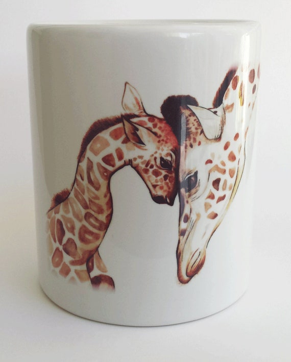 出品停止間近　レトロ　当時物　内藤ルネ　陶器製　貯金箱　ピンク　キリン　きりん 出品停止間近 レトロ 当時物 内藤ルネ 陶器製 貯金箱 ピンク キリン