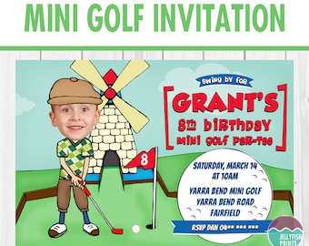 Mini Golf invitation for a Putt Putt birthday party