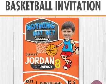 Basketball birthday party invitation