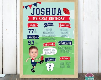 AFL Birthday Milestone Board - First Birthday