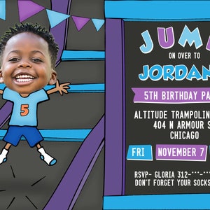 Rockin Jump Party Invitations - Customisable Birthday Invites - Etsy