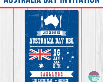 Australia Day Celebration Invitation - BBQ invite