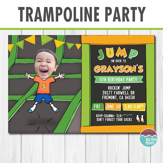 Rockin Jump Party Invitations Customisable Birthday Invites | Etsy