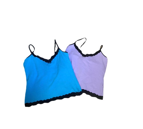 Vintage Energie Tank Tops Lace Trip Crop