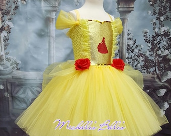Princess Belle style tutu dress