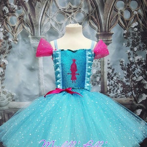 Poppy Trolls style tutu dress extra sparkly