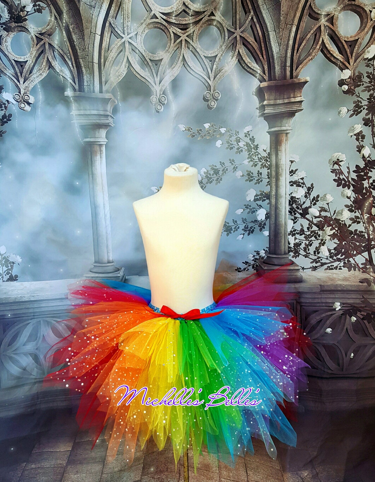 Gonna arcobaleno da donna Sottoveste colorata in tulle da donna Halloween  Balletto Yj5-2