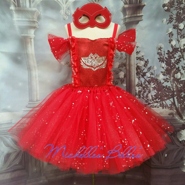 Owlette PJ Masks style tutu dress