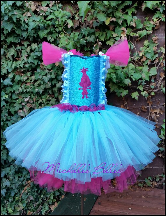 Vestido de fiesta tutú estilo Poppy Trolls - Etsy México Vestido de fiesta tutú estilo Poppy Trolls - Etsy México