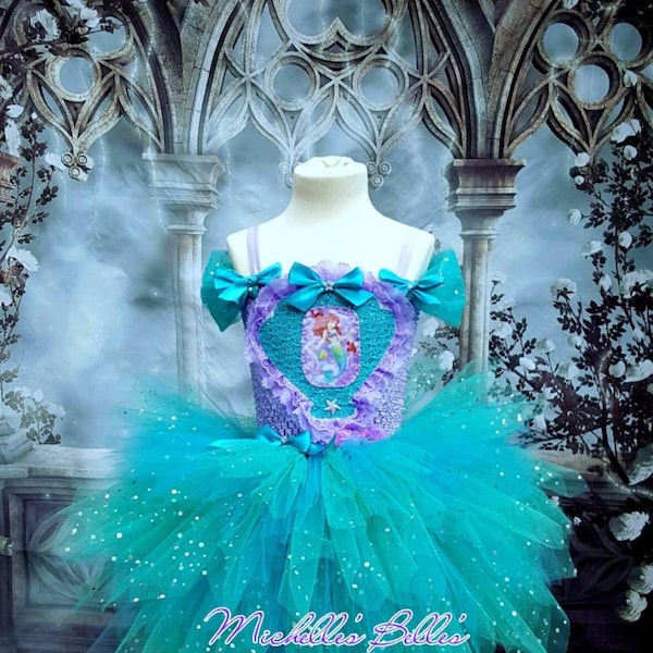 Robe tutu style Ariel La petite sirène