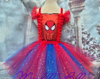 Spiderman Spidergirl spidey superhero style tutu dress