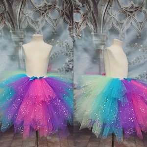 Bright mixed blend coloured Encanto style premium tutu skirt girls adults matching daughter