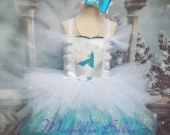 Premium Elsa Frozen style tutu dress