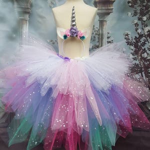 Mixed unicorn tutu set and headband horn girls adults matching daughter set