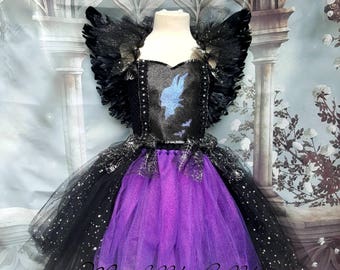 Maleficent style Halloween tutu dress