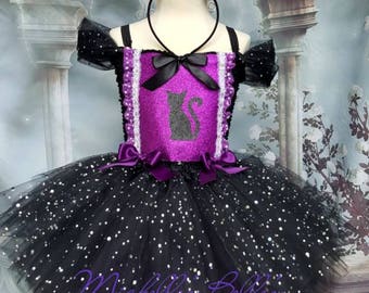 Halloween tutu dress black cat style