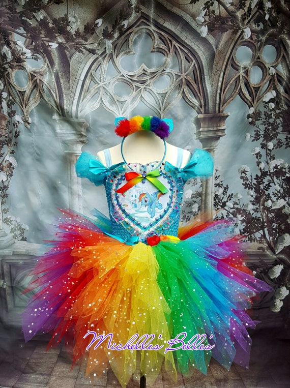 Rainbow Tutu Tutu Dress My Little Pony Rainbow Dash Style Tutu Dress