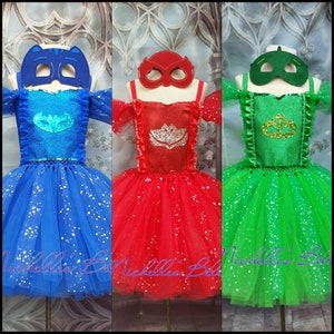 Superhero PJ Masks style tutu dress