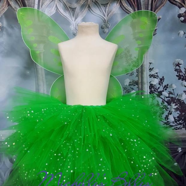 Tinkerbell style tutu outfit with wings girls adults