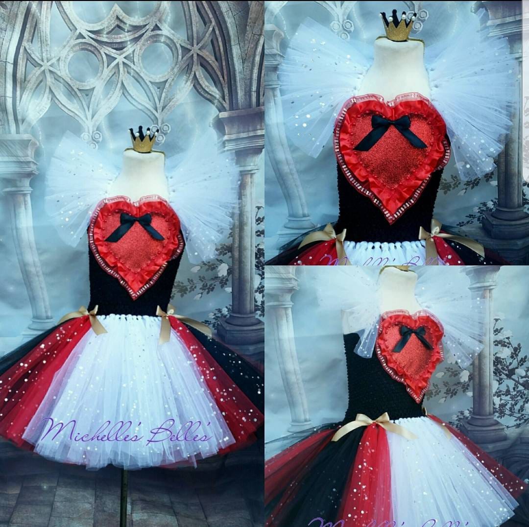 Queen of Hearts Alice in Wonderland Style Tutu Dress