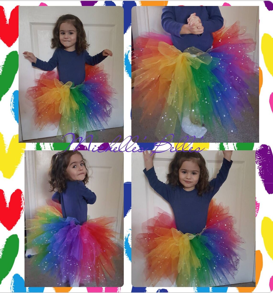 Adult Women's Rainbow Tutu Skirt main image 0