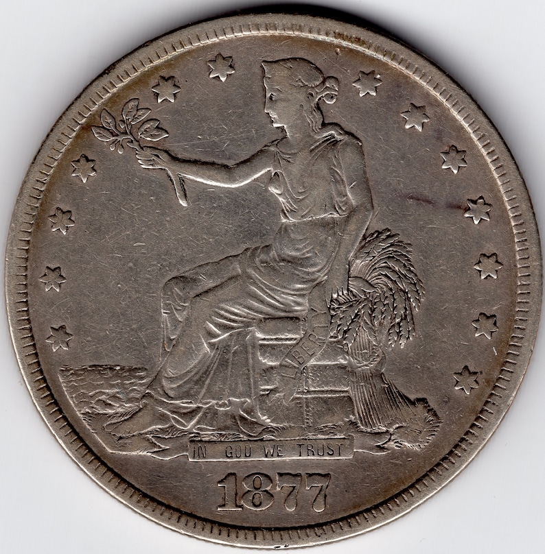 1877 US Silver Trade Dollar TD77 | Etsy