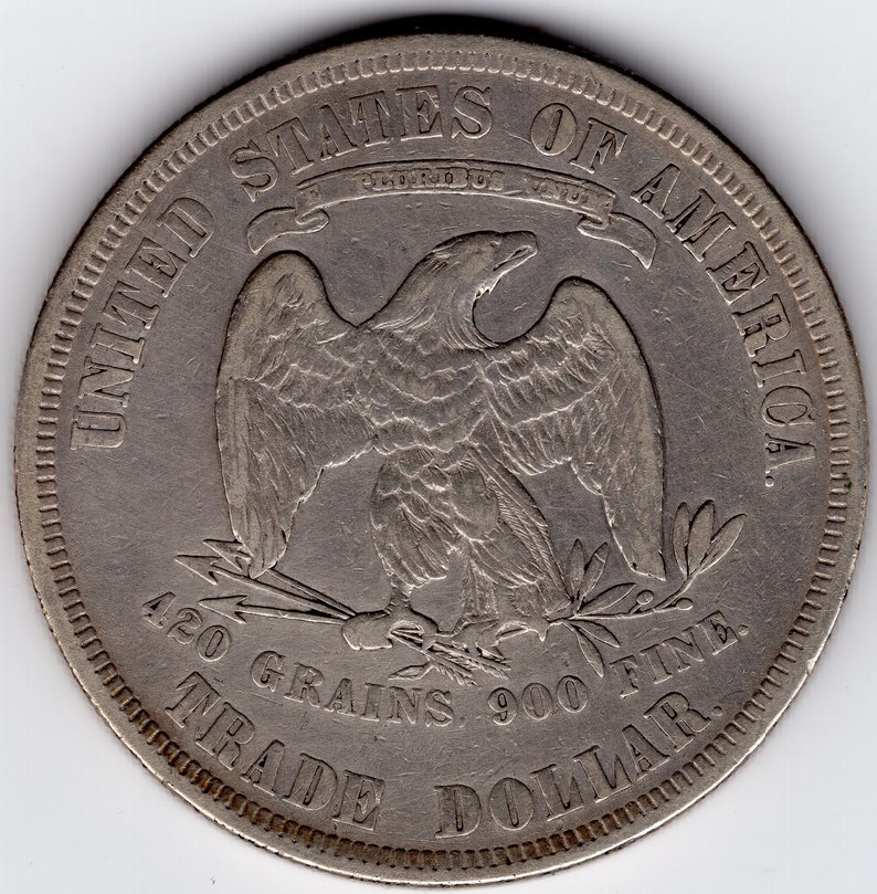 1877 US Silver Trade Dollar TD77 Etsy