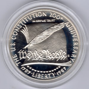 1987 Constitution Silver Dollar - Etsy