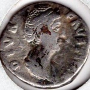 antiken römischen Silber Denar Faustina die ältere, 138-161 (C342)