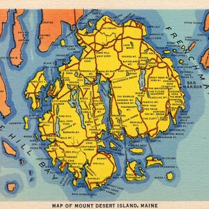 Mount Desert Island, Maine vintage ansichtkaart