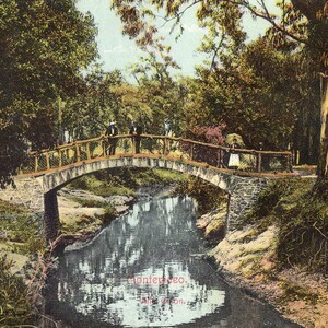 Uruguay parc vintage, carte postale estampillée