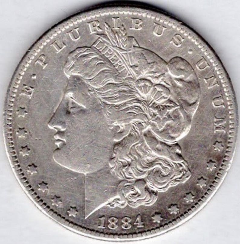 1884-S Morgan Silver Dollar M84S image 1