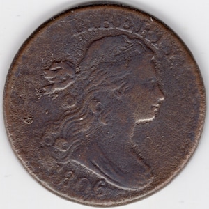 1806 copper Large US Cent (L06)