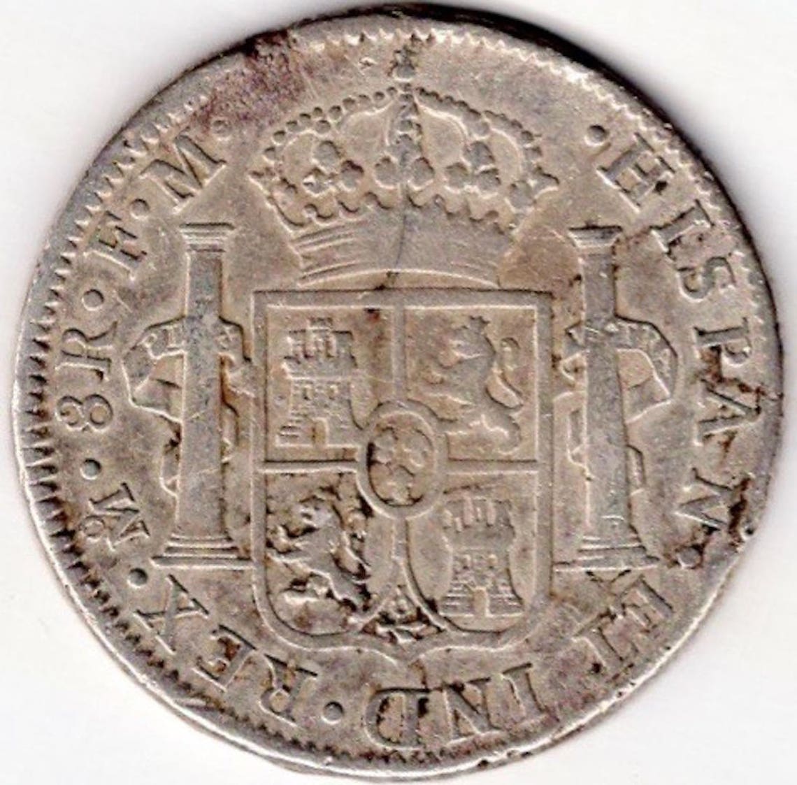 Silver 18th century Spanish Mexican 8 reales coin Charles IIII Etsy