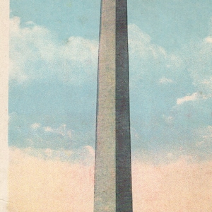Carte postale vintage de Washington Monument