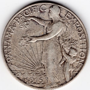 1915 S silver half dollar Panama Pacific Exposition (W2)