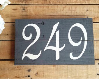 Hanging Address Sign, Wooden House Numbers, Address Sign, Rustic House Numbers