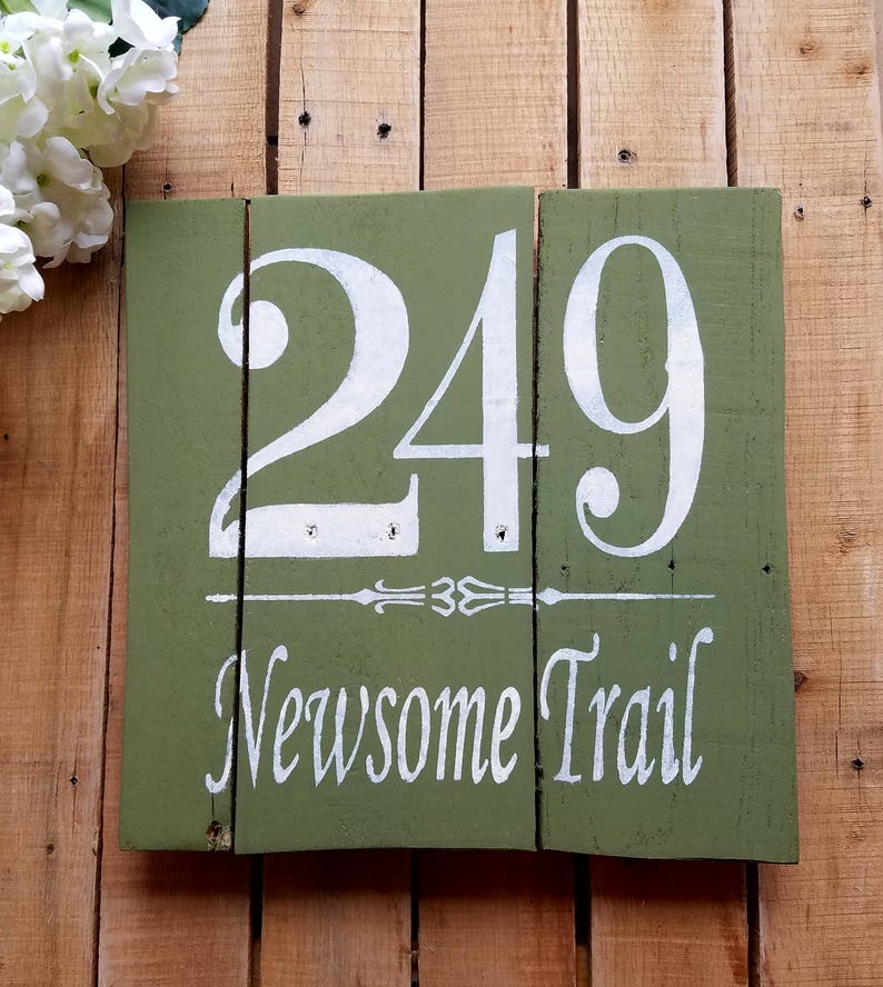Street Name House Numbers Sign STREET ADDRESS SIGN Porch Decor Housewarming,Home Address Farmhouse Rustic Painted Wood Address Plaque
