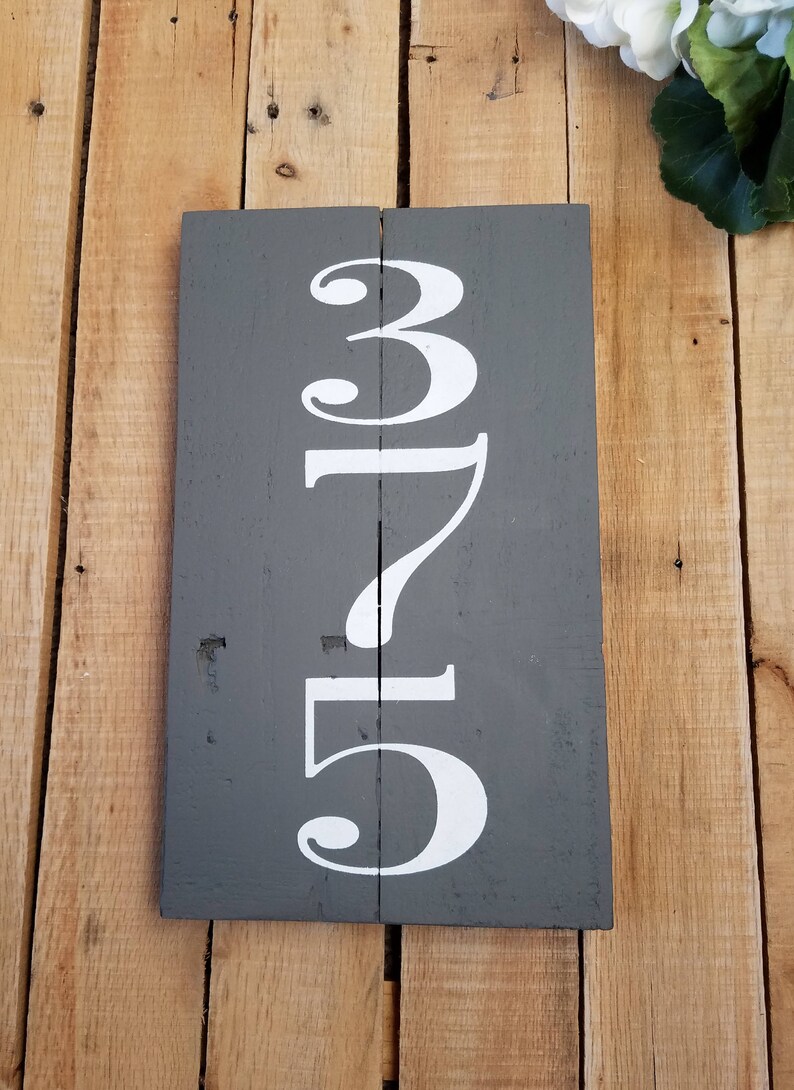 ADDRESS PLAQUE House Numbers Sign Chalk Paint Porch Etsy