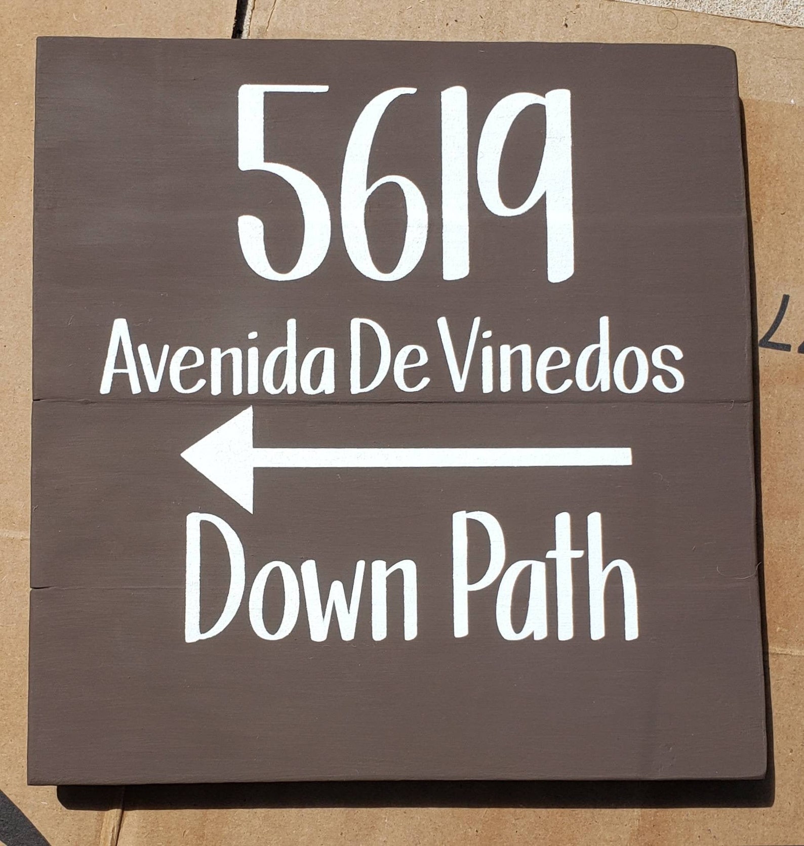 STREET ADDRESS SIGN Arrow Down Driveway Directional Sign Etsy