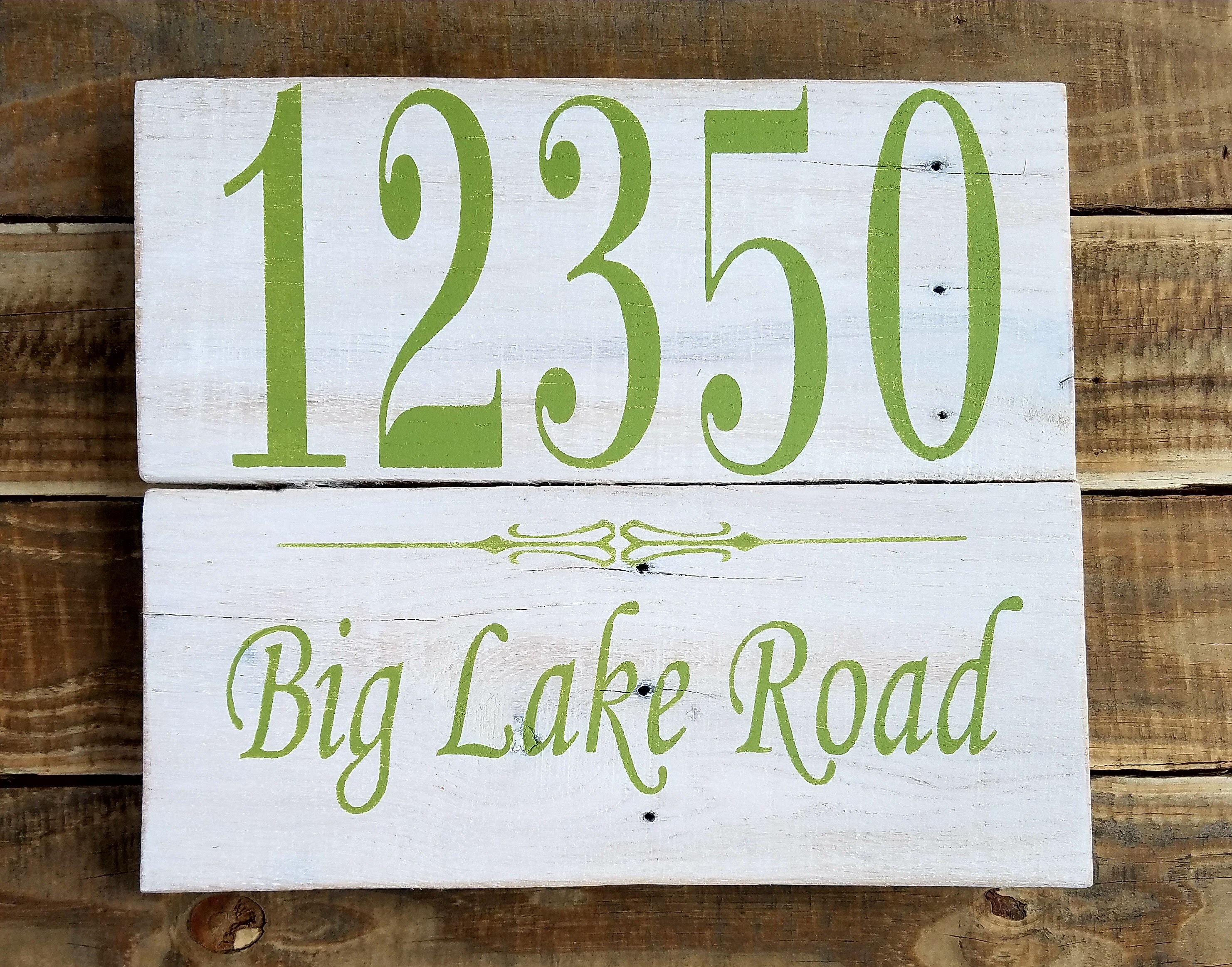 STREET ADDRESS SIGN Street Name House Numbers Sign Painted Etsy