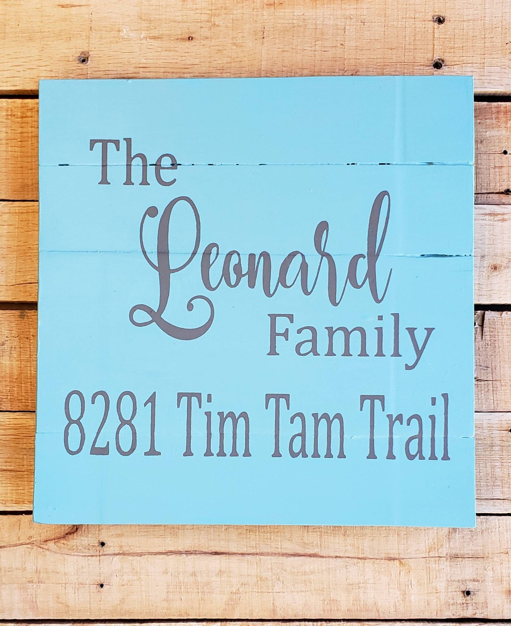 STREET ADDRESS SIGN Street Name House Number Family Name Etsy