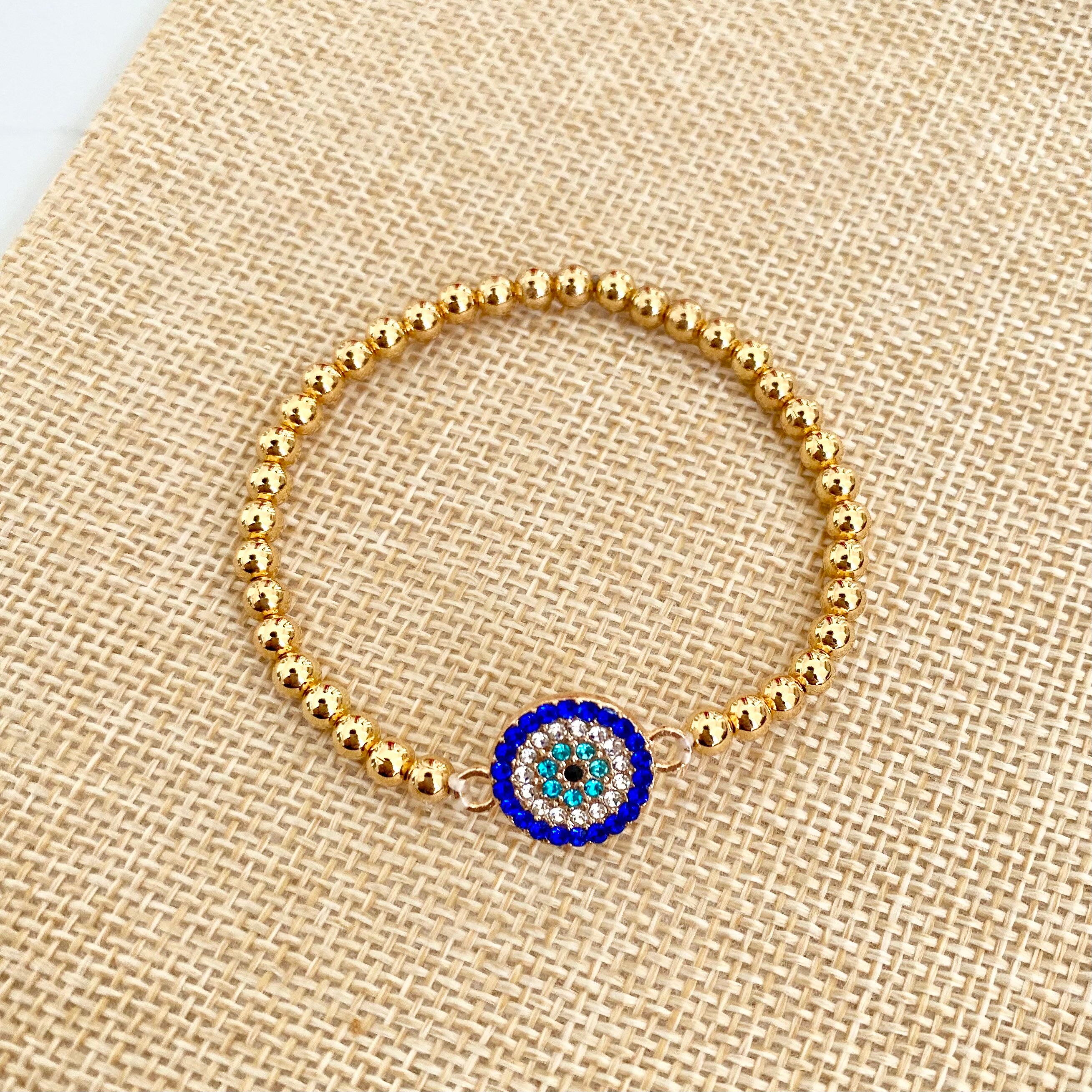 Evil Eye Charm Bracelet gold plated bracelet evil eye Etsy
